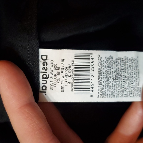 Desigual Black Embellished Black Jacket. Print, Beads, Sequins, Embroidery. M. - Picture 10 of 16